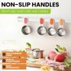imageSpring Chef Magnetic Stainless Steel Measuring Cups Patent Pending Kitchen Tools with Easy to Read Markings for Measuring Dry or Liquid Ingredients Set of 7 BlackDesert Sunset