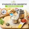 imageSpring Chef Magnetic Stainless Steel Measuring Cups Patent Pending Kitchen Tools with Easy to Read Markings for Measuring Dry or Liquid Ingredients Set of 7 BlackMulticolor