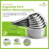 imageSpring Chef Magnetic Stainless Steel Measuring Cups Patent Pending Kitchen Tools with Easy to Read Markings for Measuring Dry or Liquid Ingredients Set of 7 BlackStainless Steel