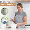 imageSpring Chef Magnetic Stainless Steel Measuring Cups Patent Pending Kitchen Tools with Easy to Read Markings for Measuring Dry or Liquid Ingredients Set of 7 BlackWinter Frost