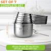 imageSpring Chef Magnetic Stainless Steel Measuring Cups Patent Pending Kitchen Tools with Easy to Read Markings for Measuring Dry or Liquid Ingredients Set of 7 BlackBlack