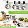 imageSpring Chef Magnetic Stainless Steel Measuring Cups Patent Pending Kitchen Tools with Easy to Read Markings for Measuring Dry or Liquid Ingredients Set of 7 BlackBlack