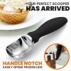 imageSpring Chef Premium Ice Cream Scoop ampamp Magnetic Ice Scoop  2 Product Bundle  Black