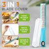 imageSpring Chef Premium Lemon Zester Grater with Handle  Fruits Garlic Chocolate Nutmeg Ginger Grater  Heavy Duty Kitchen Tool  Stainless Steel Citrus Zester with Blade Cover  Fine Shred BlackBlue Aqua Sky