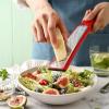 imageSpring Chef Premium Lemon Zester Grater with Handle  Fruits Garlic Chocolate Nutmeg Ginger Grater  Heavy Duty Kitchen Tool  Stainless Steel Citrus Zester with Blade Cover  Fine Shred BlackRed
