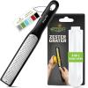imageSpring Chef Premium Lemon Zester Grater with Handle  Fruits Garlic Chocolate Nutmeg Ginger Grater  Heavy Duty Kitchen Tool  Stainless Steel Citrus Zester with Blade Cover  Fine Shred BlackBlack