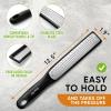 imageSpring Chef Premium Lemon Zester Grater with Handle  Fruits Garlic Chocolate Nutmeg Ginger Grater  Heavy Duty Kitchen Tool  Stainless Steel Citrus Zester with Blade Cover  Fine Shred BlackBlack