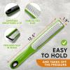 imageSpring Chef Premium Lemon Zester Grater with Handle  Fruits Garlic Chocolate Nutmeg Ginger Grater  Heavy Duty Kitchen Tool  Stainless Steel Citrus Zester with Blade Cover  Fine Shred BlackGreen