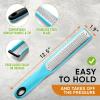 imageSpring Chef Premium Lemon Zester Grater with Handle  Fruits Garlic Chocolate Nutmeg Ginger Grater  Heavy Duty Kitchen Tool  Stainless Steel Citrus Zester with Blade Cover  Fine Shred BlackBlue Aqua Sky
