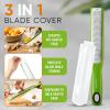 imageSpring Chef Premium Lemon Zester Grater with Handle  Fruits Garlic Chocolate Nutmeg Ginger Grater  Heavy Duty Kitchen Tool  Stainless Steel Citrus Zester with Blade Cover  Fine Shred BlackGreen