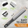 imageSpring Chef Premium Lemon Zester Grater with Handle  Fruits Garlic Chocolate Nutmeg Ginger Grater  Heavy Duty Kitchen Tool  Stainless Steel Citrus Zester with Blade Cover  Fine Shred BlackGray