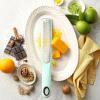 imageSpring Chef Premium Lemon Zester Grater with Handle  Fruits Garlic Chocolate Nutmeg Ginger Grater  Heavy Duty Kitchen Tool  Stainless Steel Citrus Zester with Blade Cover  Fine Shred BlackMint
