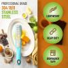 imageSpring Chef Premium Lemon Zester Grater with Handle  Fruits Garlic Chocolate Nutmeg Ginger Grater  Heavy Duty Kitchen Tool  Stainless Steel Citrus Zester with Blade Cover  Fine Shred BlackBlue Aqua Sky