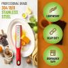 imageSpring Chef Premium Lemon Zester Grater with Handle  Fruits Garlic Chocolate Nutmeg Ginger Grater  Heavy Duty Kitchen Tool  Stainless Steel Citrus Zester with Blade Cover  Fine Shred BlackRed