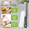 imageSpring Chef Premium Lemon Zester Grater with Handle  Fruits Garlic Chocolate Nutmeg Ginger Grater  Heavy Duty Kitchen Tool  Stainless Steel Citrus Zester with Blade Cover  Fine Shred BlackGray