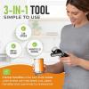 imageSpring Chef Premium Swivel Vegetable Peeler ampamp Stainless Steel Can Opener with Soft Grip Handles  2 Product Bundle  Black