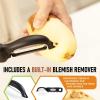 imageSpring Chef Premium Swivel Vegetable Peeler ampamp Stainless Steel Can Opener with Soft Grip Handles  2 Product Bundle  Black
