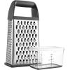 imageSpring Chef Professional 10quot Stainless Steel Parmesan Cheese Grater with Handle 4 Sided Handheld Box Grater Kitchen Potato Shredder for Hash Browns Hard Cheese Ginger Vegetables Carrot  MintGray