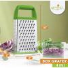 imageSpring Chef Professional 10quot Stainless Steel Parmesan Cheese Grater with Handle 4 Sided Handheld Box Grater Kitchen Potato Shredder for Hash Browns Hard Cheese Ginger Vegetables Carrot  MintGreen