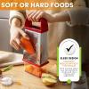 imageSpring Chef Professional 10quot Stainless Steel Parmesan Cheese Grater with Handle 4 Sided Handheld Box Grater Kitchen Potato Shredder for Hash Browns Hard Cheese Ginger Vegetables Carrot  MintRed