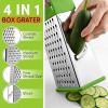imageSpring Chef Professional 10quot Stainless Steel Parmesan Cheese Grater with Handle 4 Sided Handheld Box Grater Kitchen Potato Shredder for Hash Browns Hard Cheese Ginger Vegetables Carrot  MintGreen