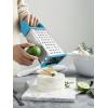 imageSpring Chef Professional 10quot Stainless Steel Parmesan Cheese Grater with Handle 4 Sided Handheld Box Grater Kitchen Potato Shredder for Hash Browns Hard Cheese Ginger Vegetables Carrot  MintBlue Aqua Sky