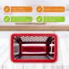imageSpring Chef Professional 10quot Stainless Steel Parmesan Cheese Grater with Handle 4 Sided Handheld Box Grater Kitchen Potato Shredder for Hash Browns Hard Cheese Ginger Vegetables Carrot  MintRed