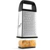 imageSpring Chef Professional 10quot Stainless Steel Parmesan Cheese Grater with Handle 4 Sided Handheld Box Grater Kitchen Potato Shredder for Hash Browns Hard Cheese Ginger Vegetables Carrot  MintBlack