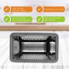 imageSpring Chef Professional 10quot Stainless Steel Parmesan Cheese Grater with Handle 4 Sided Handheld Box Grater Kitchen Potato Shredder for Hash Browns Hard Cheese Ginger Vegetables Carrot  MintGray