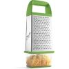 imageSpring Chef Professional 10quot Stainless Steel Parmesan Cheese Grater with Handle 4 Sided Handheld Box Grater Kitchen Potato Shredder for Hash Browns Hard Cheese Ginger Vegetables Carrot  MintGreen
