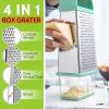 imageSpring Chef Professional 10quot Stainless Steel Parmesan Cheese Grater with Handle 4 Sided Handheld Box Grater Kitchen Potato Shredder for Hash Browns Hard Cheese Ginger Vegetables Carrot  MintMint