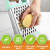 imageSpring Chef Professional 10quot Stainless Steel Parmesan Cheese Grater with Handle 4 Sided Handheld Box Grater Kitchen Potato Shredder for Hash Browns Hard Cheese Ginger Vegetables Carrot  MintMint