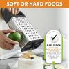 imageSpring Chef Professional 10quot Stainless Steel Parmesan Cheese Grater with Handle 4 Sided Handheld Box Grater Kitchen Potato Shredder for Hash Browns Hard Cheese Ginger Vegetables Carrot  MintGray