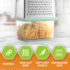 imageSpring Chef Professional 10quot Stainless Steel Parmesan Cheese Grater with Handle 4 Sided Handheld Box Grater Kitchen Potato Shredder for Hash Browns Hard Cheese Ginger Vegetables Carrot  MintMint