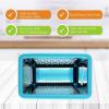 imageSpring Chef Professional 10quot Stainless Steel Parmesan Cheese Grater with Handle 4 Sided Handheld Box Grater Kitchen Potato Shredder for Hash Browns Hard Cheese Ginger Vegetables Carrot  MintBlue Aqua Sky
