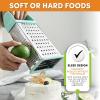 imageSpring Chef Professional 10quot Stainless Steel Parmesan Cheese Grater with Handle 4 Sided Handheld Box Grater Kitchen Potato Shredder for Hash Browns Hard Cheese Ginger Vegetables Carrot  MintMint