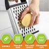imageSpring Chef Professional 10quot Stainless Steel Parmesan Cheese Grater with Handle 4 Sided Handheld Box Grater Kitchen Potato Shredder for Hash Browns Hard Cheese Ginger Vegetables Carrot  MintBlack