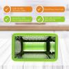 imageSpring Chef Professional 10quot Stainless Steel Parmesan Cheese Grater with Handle 4 Sided Handheld Box Grater Kitchen Potato Shredder for Hash Browns Hard Cheese Ginger Vegetables Carrot  MintGreen