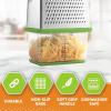 imageSpring Chef Professional 10quot Stainless Steel Parmesan Cheese Grater with Handle 4 Sided Handheld Box Grater Kitchen Potato Shredder for Hash Browns Hard Cheese Ginger Vegetables Carrot  MintGreen