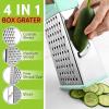 imageSpring Chef Professional 10quot Stainless Steel Parmesan Cheese Grater with Handle 4 Sided Handheld Box Grater Kitchen Potato Shredder for Hash Browns Hard Cheese Ginger Vegetables Carrot  MintMint