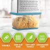 imageSpring Chef Professional 10quot Stainless Steel Parmesan Cheese Grater with Handle 4 Sided Handheld Box Grater Kitchen Potato Shredder for Hash Browns Hard Cheese Ginger Vegetables Carrot  MintBlue Aqua Sky