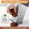 imageSpring Chef Professional 10quot Stainless Steel Parmesan Cheese Grater with Handle 4 Sided Handheld Box Grater Kitchen Potato Shredder for Hash Browns Hard Cheese Ginger Vegetables Carrot  MintGray