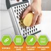 imageSpring Chef Professional 10quot Stainless Steel Parmesan Cheese Grater with Handle 4 Sided Handheld Box Grater Kitchen Potato Shredder for Hash Browns Hard Cheese Ginger Vegetables Carrot  MintGray