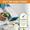 imageSpring Chef Professional 10quot Stainless Steel Parmesan Cheese Grater with Handle 4 Sided Handheld Box Grater Kitchen Potato Shredder for Hash Browns Hard Cheese Ginger Vegetables Carrot  MintBlue Aqua Sky