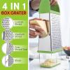 imageSpring Chef Professional 10quot Stainless Steel Parmesan Cheese Grater with Handle 4 Sided Handheld Box Grater Kitchen Potato Shredder for Hash Browns Hard Cheese Ginger Vegetables Carrot  MintGreen