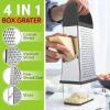 imageSpring Chef Professional 10quot Stainless Steel Parmesan Cheese Grater with Handle 4 Sided Handheld Box Grater Kitchen Potato Shredder for Hash Browns Hard Cheese Ginger Vegetables Carrot  MintGray