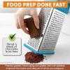 imageSpring Chef Professional 10quot Stainless Steel Parmesan Cheese Grater with Handle 4 Sided Handheld Box Grater Kitchen Potato Shredder for Hash Browns Hard Cheese Ginger Vegetables Carrot  MintBlue Aqua Sky