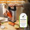 imageSpring Chef Professional 10quot Stainless Steel Parmesan Cheese Grater with Handle 4 Sided Handheld Box Grater Kitchen Potato Shredder for Hash Browns Hard Cheese Ginger Vegetables Carrot  MintBlack