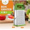 imageSpring Chef Professional 10quot Stainless Steel Parmesan Cheese Grater with Handle 4 Sided Handheld Box Grater Kitchen Potato Shredder for Hash Browns Hard Cheese Ginger Vegetables Carrot  MintGreen