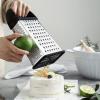 imageSpring Chef Professional 10quot Stainless Steel Parmesan Cheese Grater with Handle 4 Sided Handheld Box Grater Kitchen Potato Shredder for Hash Browns Hard Cheese Ginger Vegetables Carrot  MintBlack